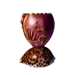 Vintage Seashell Trinket Holder w/ Seahorse Design